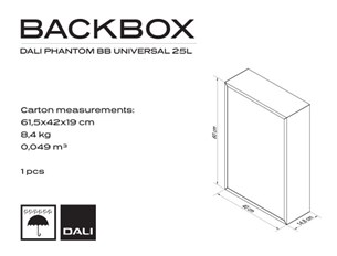 DALI PHANTOM UNIVERSAL 25L BackBox